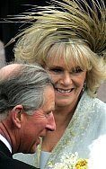 Britain's Prince Charles and Camilla, Duchess of Cornwall, greet well wishers at Windsor Castle, Windsor, England, April 9, 2005 after their blessing ceremony and civil wedding. Photo