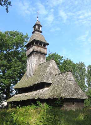 Деревянная церква XV столетия в селе Колодном.
