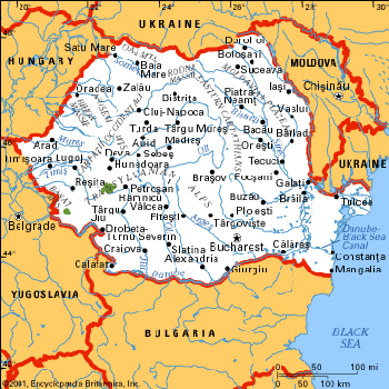 Через Румынию без транзитных виз. Карта 