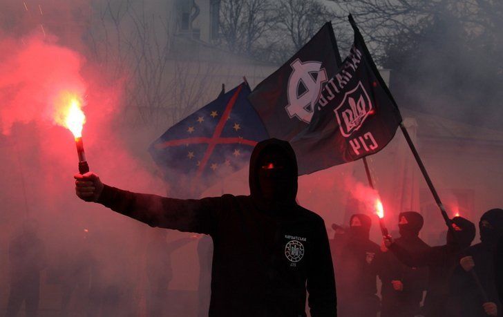 В Ужгороді пройшов «чорний» марш «Карпатської Січі»