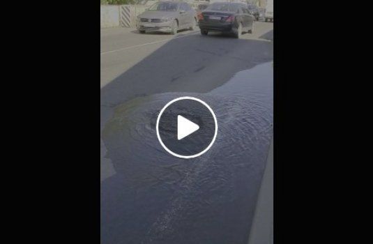 Потужний "гейзер" зафонтанував посеред вулиці у Хусті на Закарпатті (ВІДЕО)
