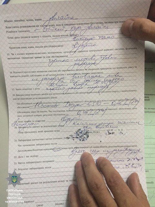 Ужгородским полицейским пришлось отпустить пьяного водителя