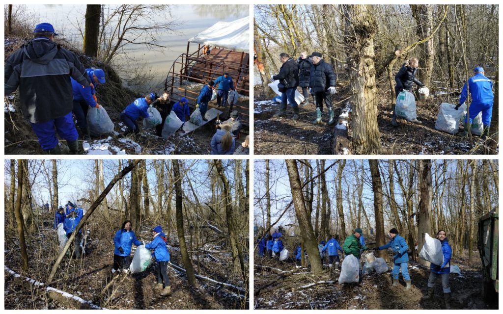 Водогосподарники Закарпаття разом із колегами з Угорщини прибирали береги прикордонної Тиси