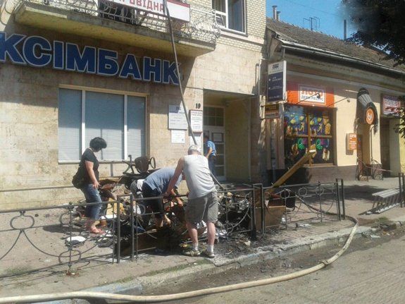 Пожар в Ужгороде: горело здание на площади Петефи