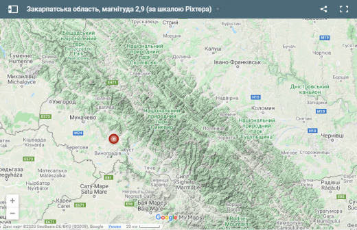 В Закарпатье ночью зафиксировали землетрясение 