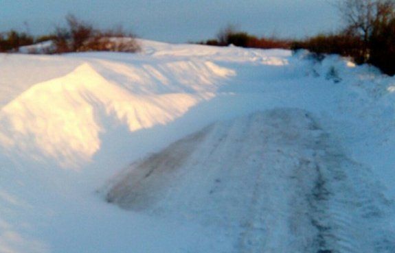 Село возле Мукачево завалило снегом