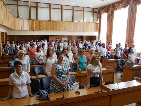 В зале Ужгородского горсовета состоялось торжественное собрание