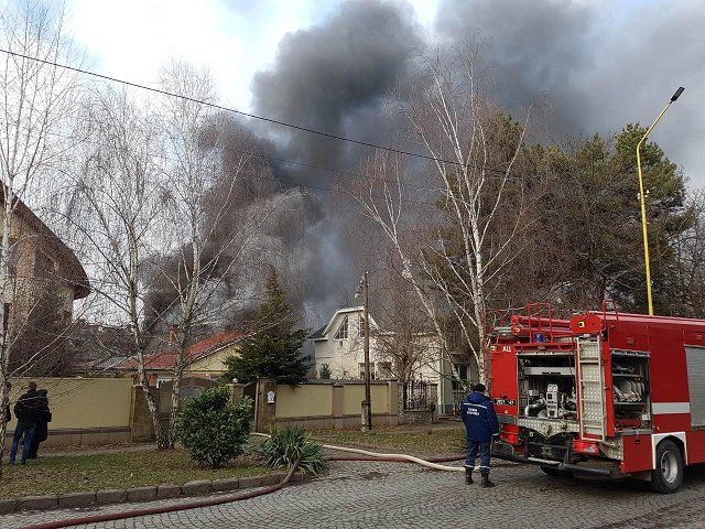 В центре Ужгорода горел жилой дом