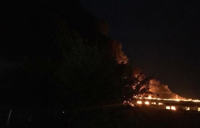 Пожар на Новой почте в Мукачево