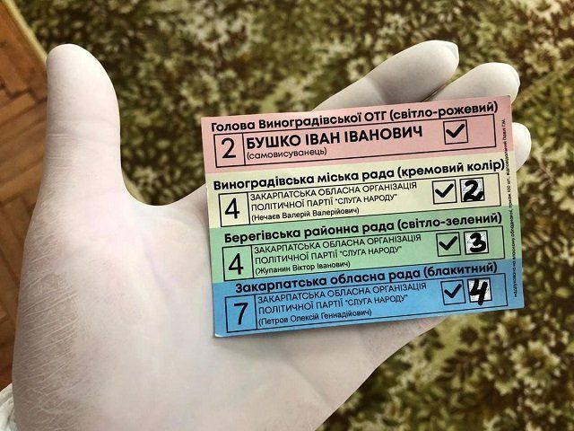 Хроника нарушений: В Закарпатье избирателям раздавали подсказки как голосовать