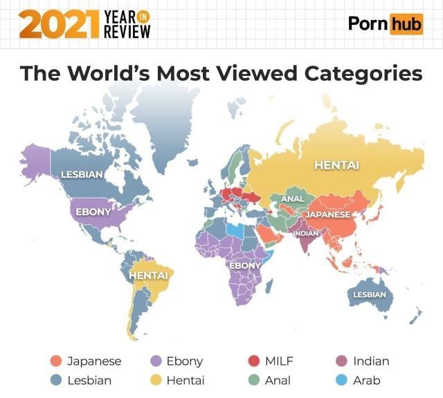 Украина заняла 14 место в мире по просмотрам на Pornhub