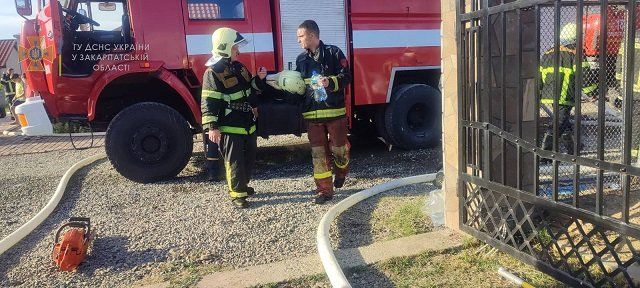 В Закарпатье горел-пылал дом - тушили и соседи, и спасатели