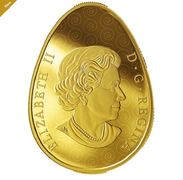 Канада впервые выпустила золотую монету в форме украинской писанки
