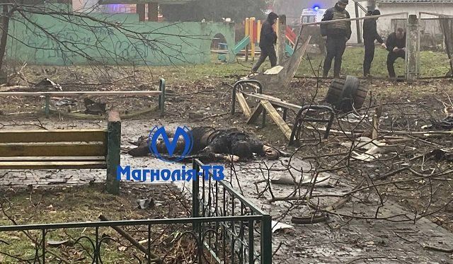 На детский садик в Броварах упал вертолет, погибли люди