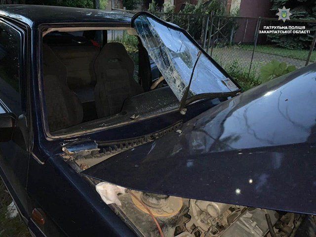 На Славянской набережной в Ужгороде произошла авария: Дерево не пострадало