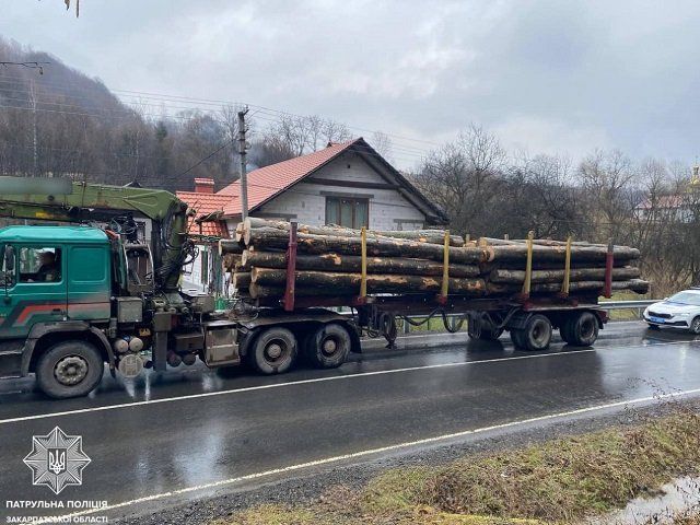Фейковые бирки не прокатили: В Закарпатье вляпался перевозчик нелегальной древесины