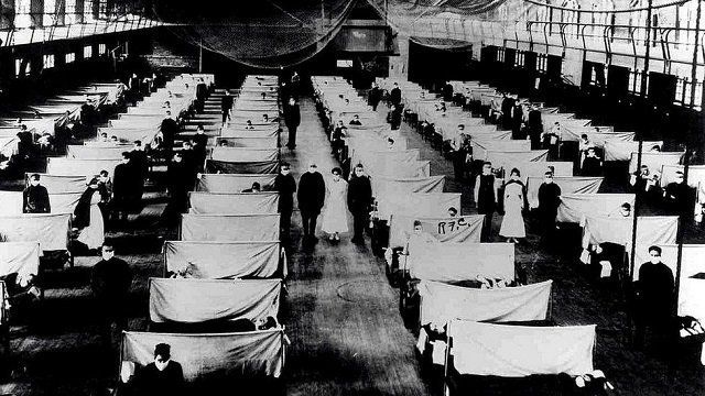 Во время пандемии "испанки" огромные склады использовались для содержания заболевших под карантином