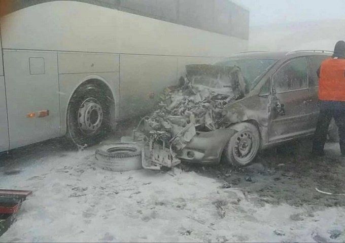 Из-за метели в соседней с Закарпатьем Словакии 20 автомобилей попало в аварию