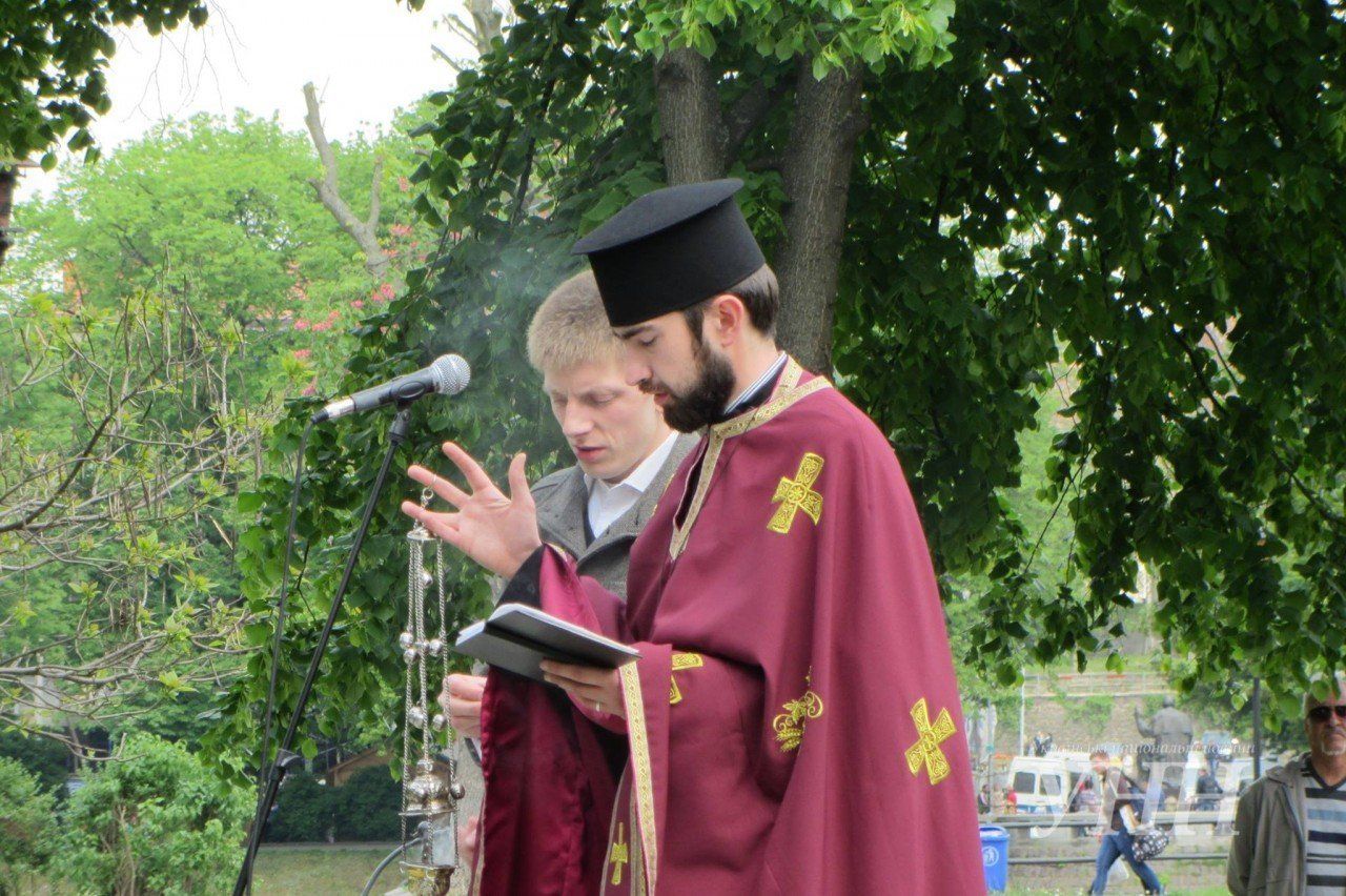 Отец Назар Винницкий помолился за всех присутствующих и за мир в Украине