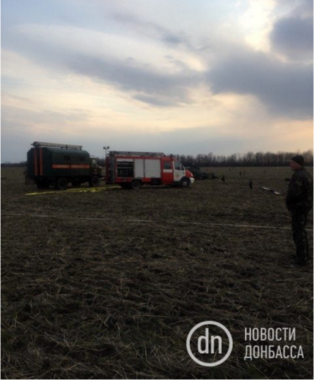 Под Краматорском упал украинский военный вертолет Ми-2