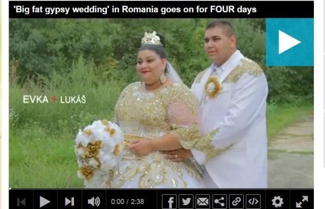 Роскошная свадьба сделала цыганскую пару из Словакии мировыми звездами