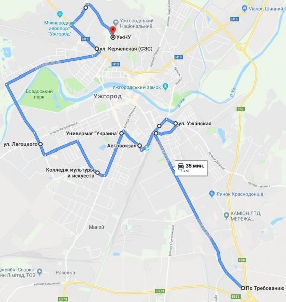 В Ужгороде появится маршрутка №24, которая будет ездить с одного конца города в другой 