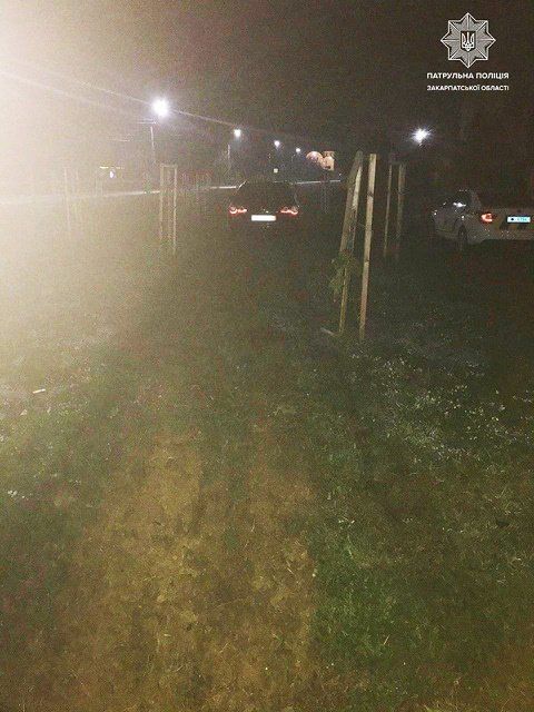 Наехал на бордюр и снес несколько деревьев: В Мукачево неравнодушный гражданин заложил пьяного водилу