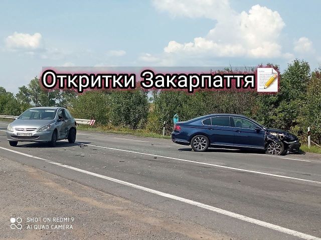 В Закарпатье на трассе Киев-Чоп неразминулись две легковушки