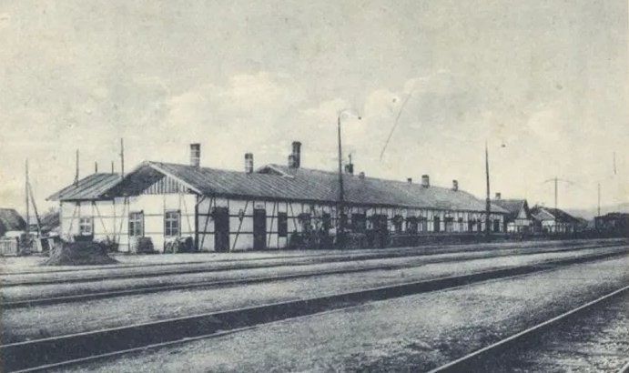 Залізнична станція Кірайгаза (нині – Королеве) на початку ХХ століття