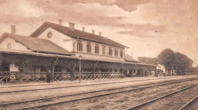 Залізнична станція Мукачеве. Фото початку ХХ століття