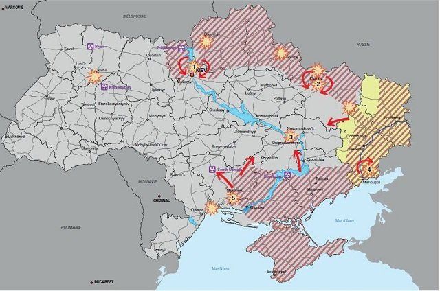 Ситуация боевых действий в Украине на карте 22 марта 2022 года