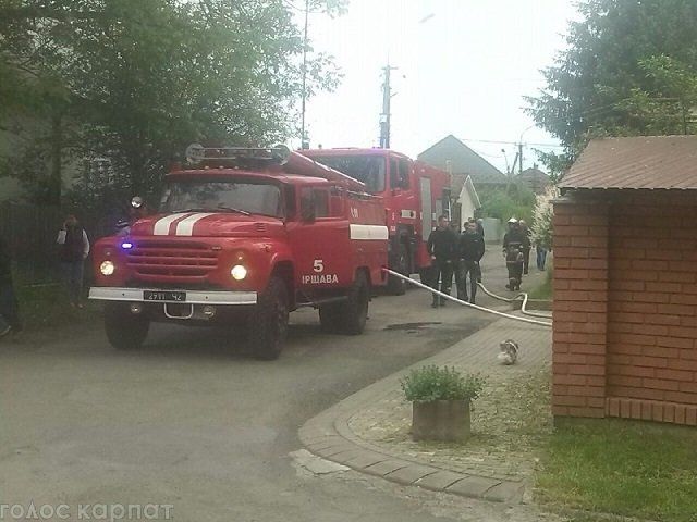 Пожар произошел сегодня после обеда в Иршаве.