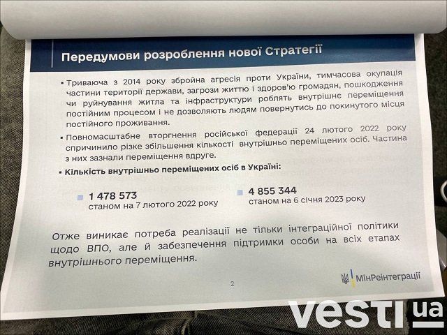 В Украине количество ВПЛ уже достигло 4,8 миллиона человек
