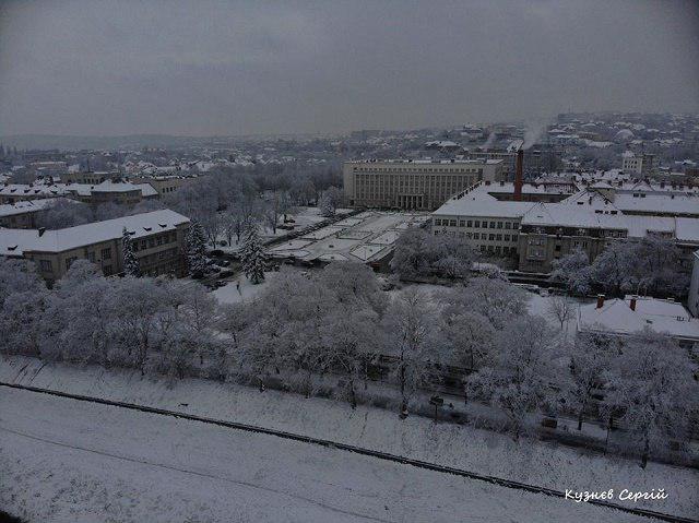 Снежная красота Ужгорода