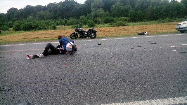 Жуткое ДТП на автодороге "Киев-Чоп", погиб мотоциклист