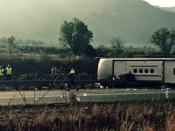 Аварія автобуса на дорозі між іспанськими містами Валенсією та Барселоною