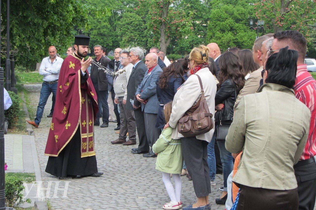 Отец Назар Винницкий помолился за всех присутствующих и за мир в Украине