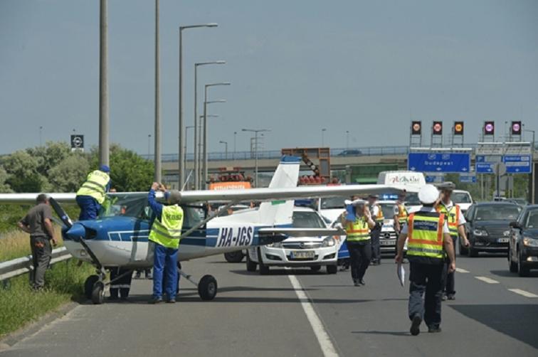 Венгрия, Cessna, Будапешт, шоссе М1-М7, экстренная посадка
