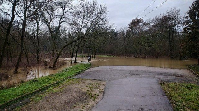 Часть Боздошского парка в Ужгороде подтопило