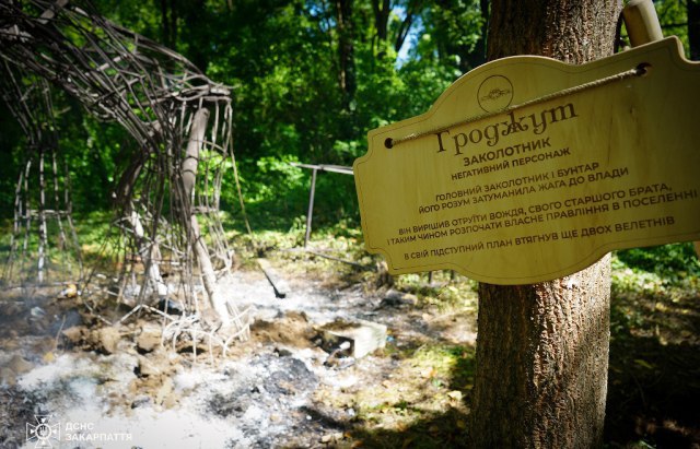 Организаторы "Мира великанов" назвали причину пожара в Боздошском парке Ужгорода