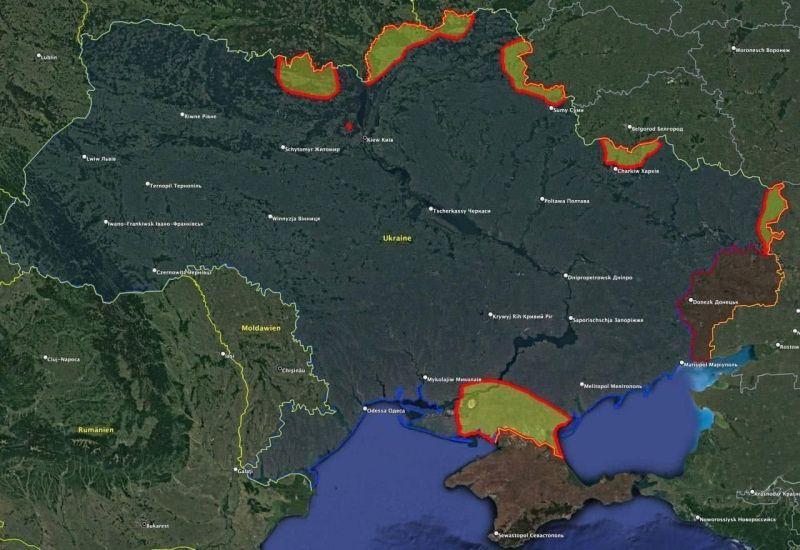 Карта нападения армии РФ 