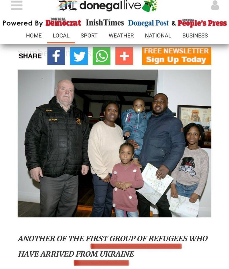 Ирландские СМИ пишут о первых прибывающих в Ирландию беженцах с Украины