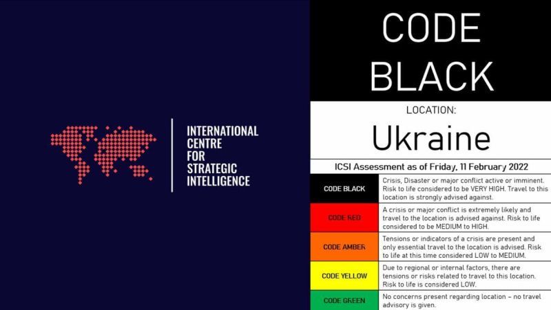 По оценке ICSI, вторжение России на Украину может начаться между 13 и 19 февраля