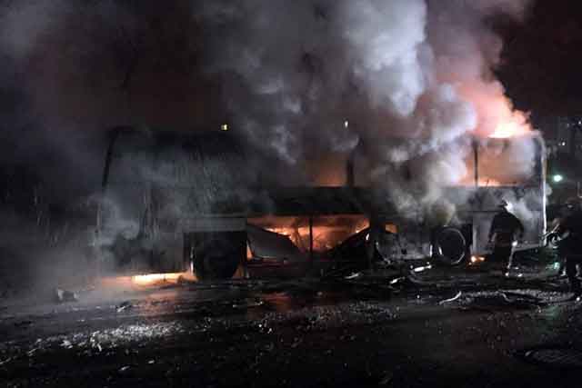 на юго-востоке Турции при проезде автоколонны с военными произошел взрыв