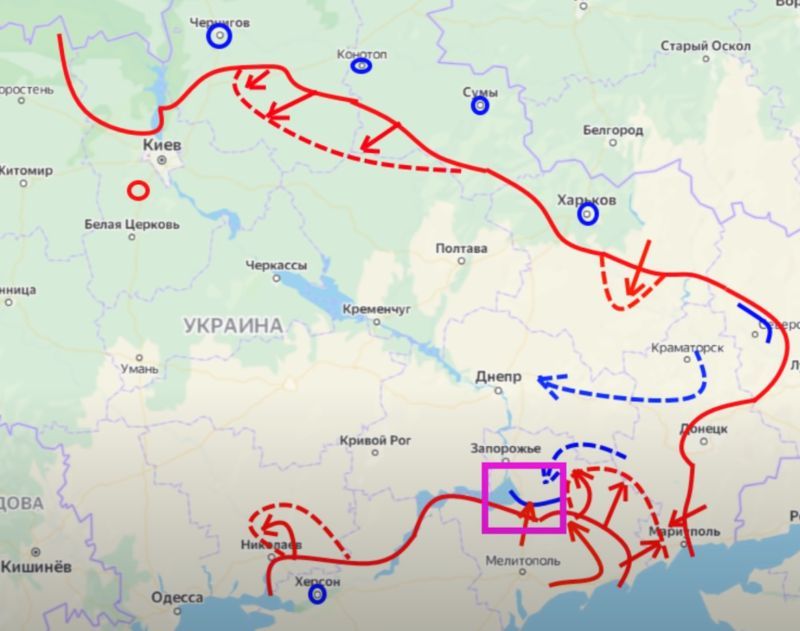 Карта боевых действий в Украине на 08.00 27 февраля
