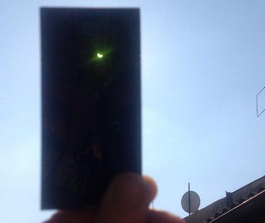 Ужгородці спостерігали часткове сонячне затемнення.