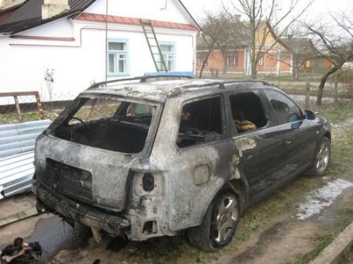 В Межгорье сгорел автомобиль "Ауди", никто не пострадал