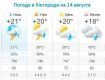 Прогноз погоды в Ужгороде на 14 августа 2019