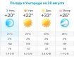 Прогноз погоды в Ужгороде на 28 августа 2019