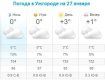 Прогноз погоды в Ужгороде на 27 января 2020